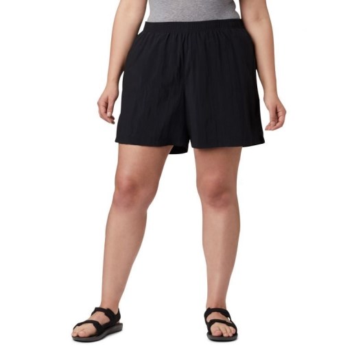 Women's Columbia Sandy River Shorts Black | Plus Size CA-F5641